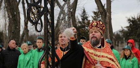 В КубГАУ освятили место под строительство храма св. Татьяны