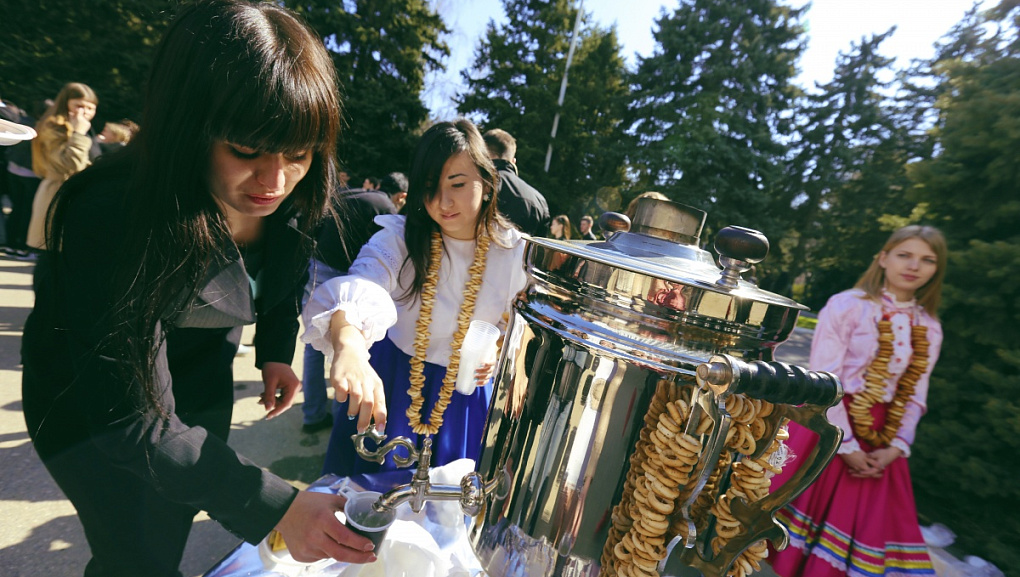 Maslenitsa in a big way celebrated in the Kuban state agrarian University