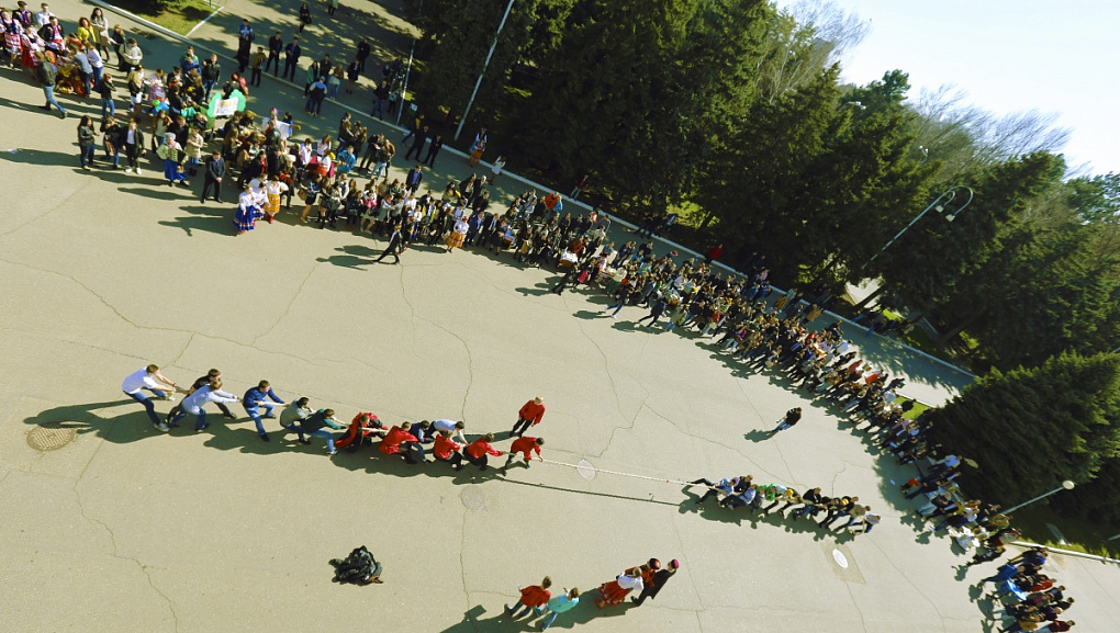 Maslenitsa in a big way celebrated in the Kuban state agrarian University