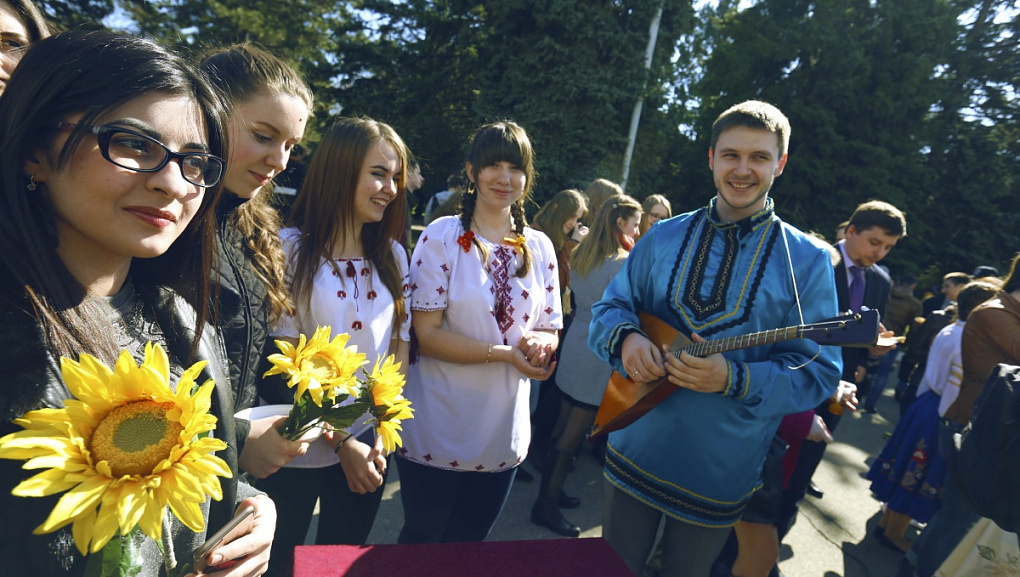 Maslenitsa in a big way celebrated in the Kuban state agrarian University