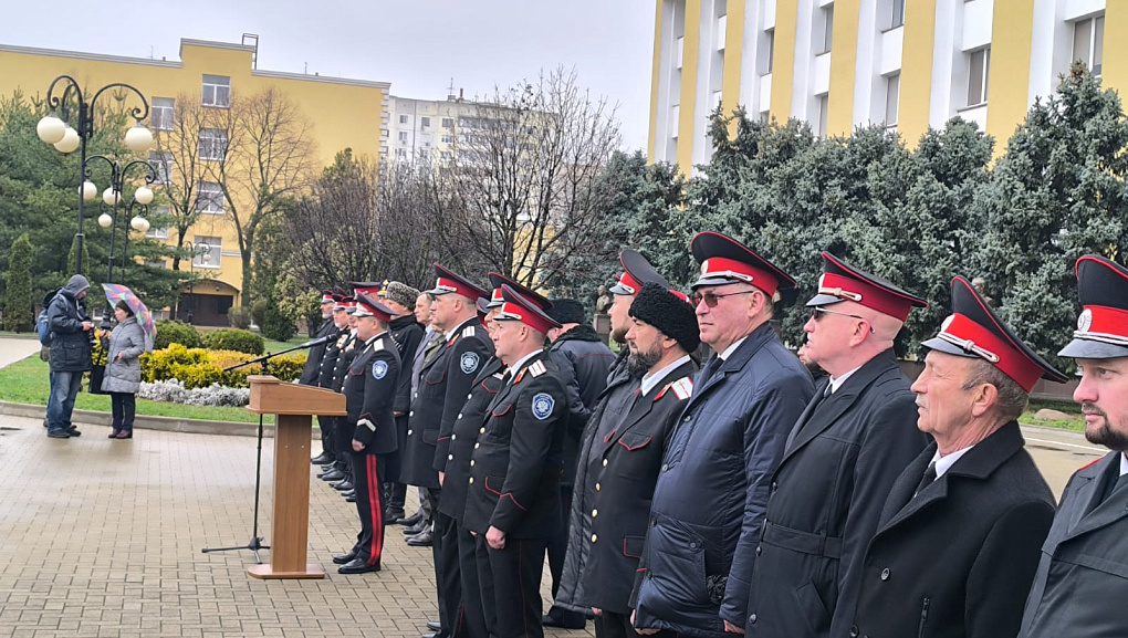 Казаки КубГАУ вошли в состав парадного расчета к 80-летию Великой Победы