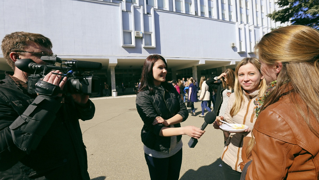 Maslenitsa in a big way celebrated in the Kuban state agrarian University