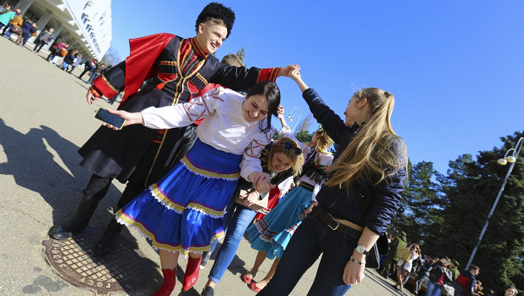Maslenitsa in a big way celebrated in the Kuban state agrarian University