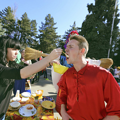 Maslenitsa in a big way celebrated in the Kuban state agrarian University