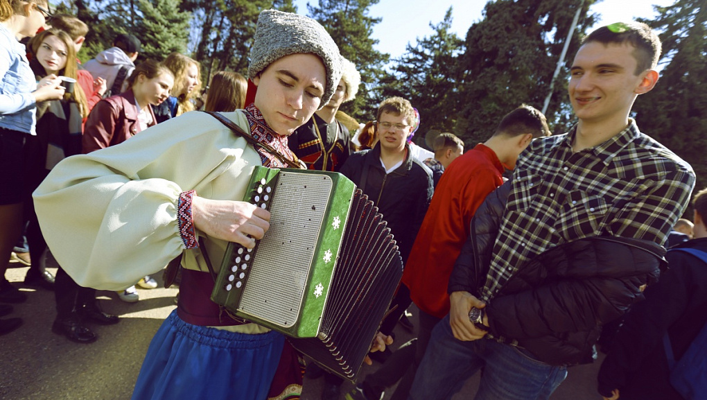 Maslenitsa in a big way celebrated in the Kuban state agrarian University