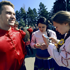 Maslenitsa in a big way celebrated in the Kuban state agrarian University