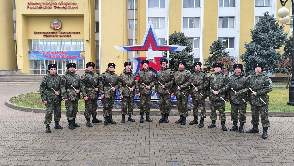 Казаки КубГАУ вошли в состав парадного расчета к 80-летию Великой Победы