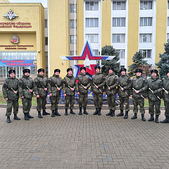 Казаки КубГАУ вошли в состав парадного расчета к 80-летию Великой Победы